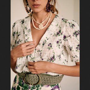 Sezane - Andie Shirt - 34 / 2 - Purple Blossom